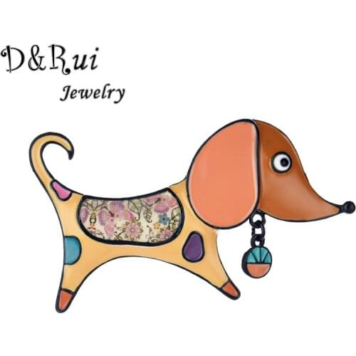 2020 Unisex Colorful Enamel Dog Brooches Pins for Women Boys Girls Dress Accessories High Qulity Zinc Cute Animal Brooch Pin