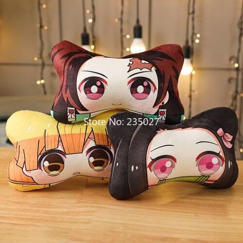 Kimetsu no Yaiba Anime PP Cotton Figure Toys Tomioka Giyuu Kochou Shinobu Short Plush Doll Car Pillow 25cm Cosplay for Gift