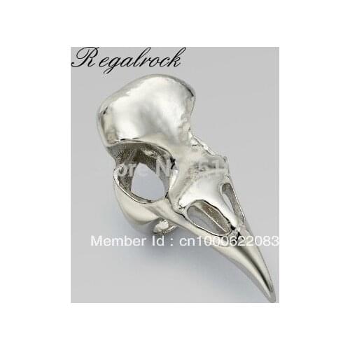 Regalrock Crow Bulk Head Oddities Arty Bird Skull Ring