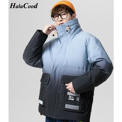 HALACOOD Men Winter New Casual Warm Thick Duck Down Jacket Parkas Down Coat Men Autumn Outwear Windproof Hat Parkas Jacket Men