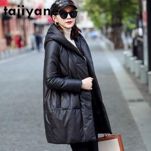 2021 Real Winter Sheepskin Jacket Women White Duck Down Coats Woman Hooded Parkas Female Long Coat Abrigo Mujer TN1334
