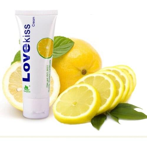 Love Kiss Lemon Sex Lubricant 50ml Edible Vaginal Lubrication For Oral Sex Massage Oil lube Sex Products