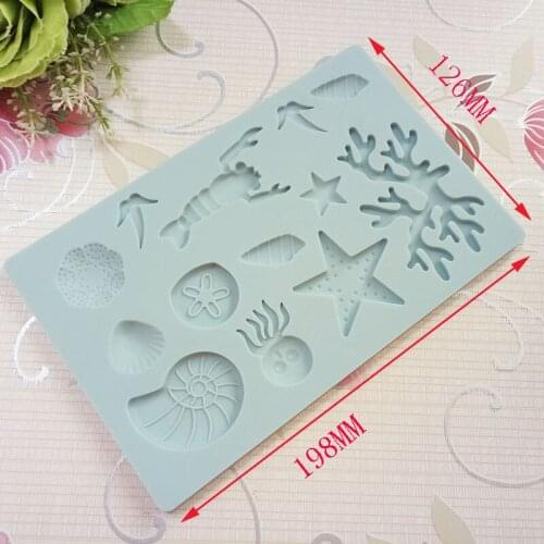 Underwater world 3D conch starfish silicone mold