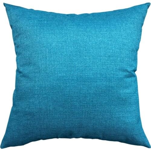 40*40cm Plain linen Pillow Case Nordic Sofa Waist Cushion Cover Solid Color Throw Pillow Cover Cotton Linen Hotel Home Decor