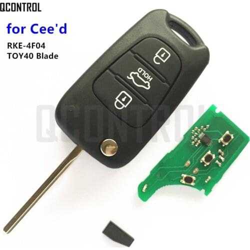 QCONTROL Remote Key RKE-4F04 for KIA CEED Pro Ceed Cee'd SW TOY40 Blade 433MHz 2013 2014 2015