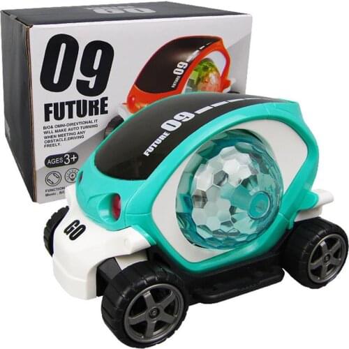 Colorful Lighting Music Multidirectional Cartoon Electric Toy Car Christmas Gift Boy Birthday Gift