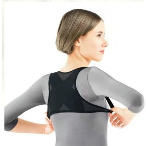 Ladies Adult Adjustable Posture Corrector Brace Net Breathable Back Spine Support Belt Humpback Shoulder Posture Correction Belt