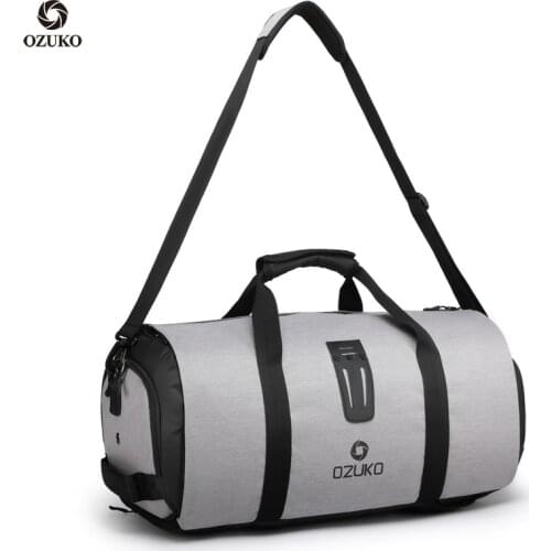 Ozukos New Portable Travel Bag Mens Multifunctional Fitness Bag Sports and Leisure Folding Suit Backpack Customization