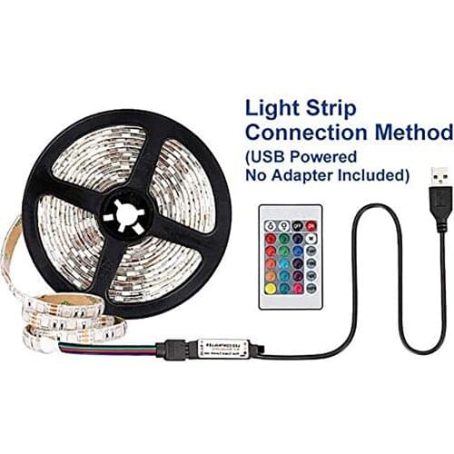 Led Strip 5050 Ip65 Rgb Strip Led Multi-color Light Flexible Ribbon Stripe Rgb Diode Tape Ir Controller Adapter With Plug 1pcs