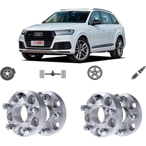 Teeze 4pcs 5X112 66.6CB 25mm Thick Hubcenteric Wheel Spacer Adapters For Audi Q7 2015-2018