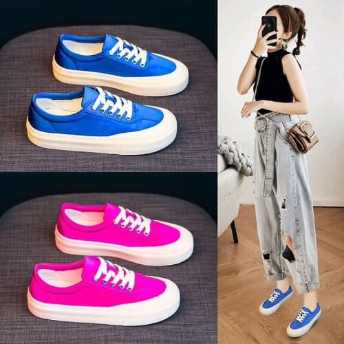 2021new Summer Breathable Canvas Shoes for Women Low-Top Sneakers Blue Womens Shoes Comfortable Casual Pumps Fashion Thin