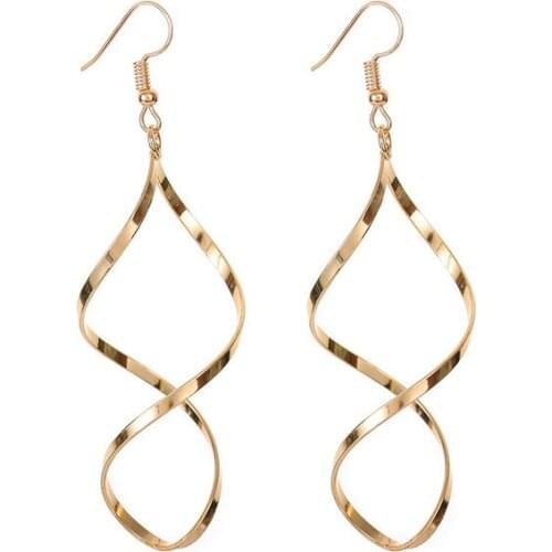 2021 Women Limited Aretes Earrings Earings States Contracted Spiral Design Feeling Pendant Female Direct Sale Geometric Classic