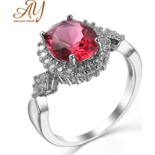 Anillos Yuzuk Silver 925 Jewelry Ring Sparkling Crystal Zircon Stone Rings Female Party Engagement Women Ring Fine Jewelry