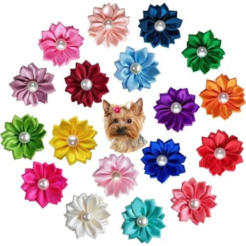 10 pieces/lot Small Pet Dog Ribbon Balls Grooming Accessories Puppy Bow Elastic Rubber Band Pet Supplies