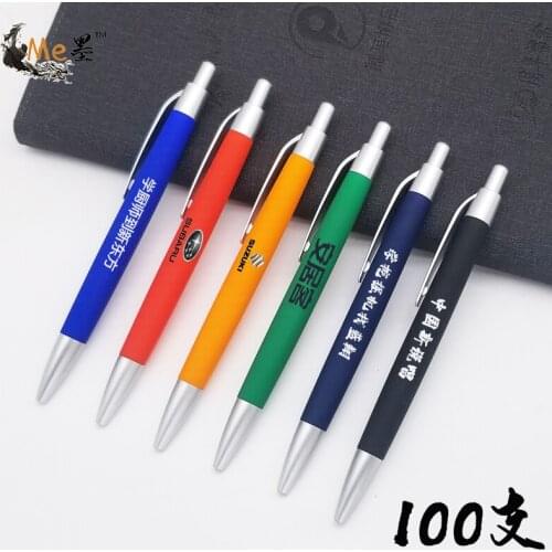 100pcs promotional plastic pen; OEM cheap pens; customized logo plastic pens mo02