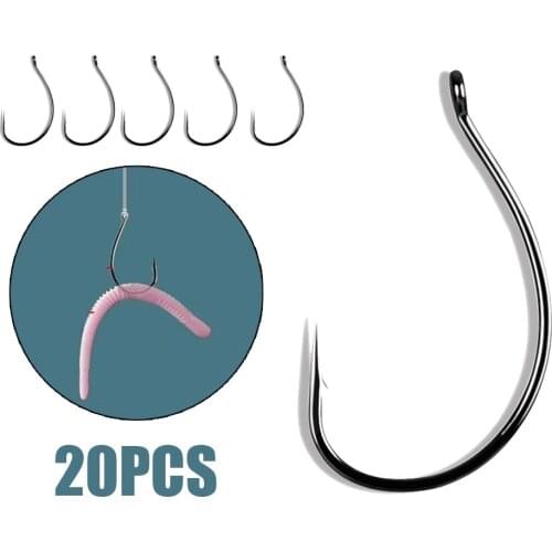 20pcs Fishing Hooks Set High Carbon Steel Wacky Hook Wacky Rig Lure Fly Fishing Jip Barbed Carp Hooks Sea Tackle Accessories