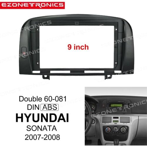 2Din Car DVD Frame Audio Fitting Adaptor Dash Trim Kits Facia Panel 9inch For HYUNDAI Sonata 2007-2008 Radio Player