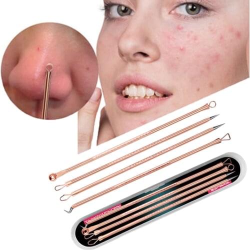 4pcs/set Blackhead Comedone Pimple Belmish Acne Remover Needles Facial Pore Cleaner Extractor Face Skin Care Tools