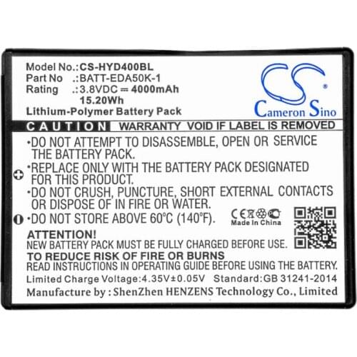 Cameron Sino 4000mAh battery for HONEYWELL EDA50 EDA50hc Scanpal EDA40 EDA50K BAT-EDA50 BATT-EDA40-1 BATT-EDA50K-1