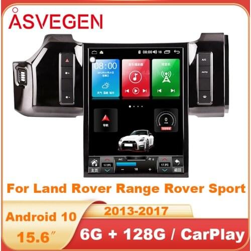 Asvegen 15.6" Android 10 Tesla Car Multimedia Radio Player For Land Rover Range Rover Sport 2014-2016 Auto Stereo GPS Navigation