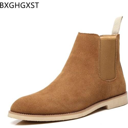 Pointed Toe Ankle Boots Chelsea Boots for Men Male Snow Boots Man Office 2021 Slip on Shoes Men Loafers Zapatos Hombre Vestir