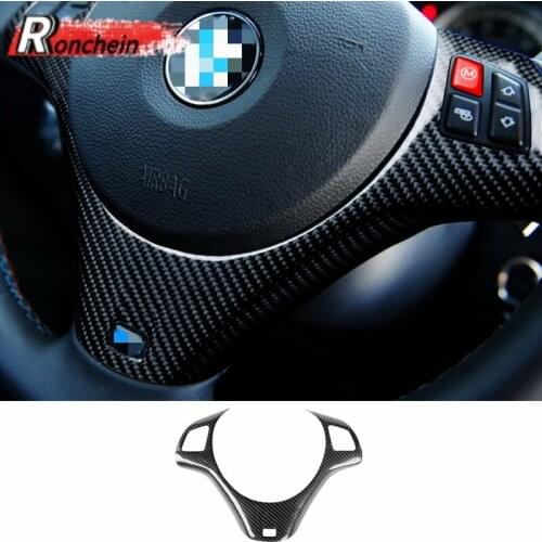 RONCHEIN Carbon Fiber Steering Wheel Cover Interior Trim Car Decoration for BMW M3 F10 E90 ABS Interior Frame for BMW M-Sport