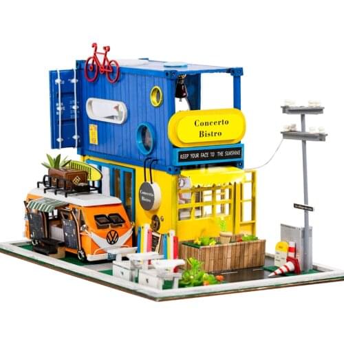 CUTEBEE DIY Doll House Wooden Doll Houses Miniature dollhouse Furniture Kit Toys for children Christmas Gift K39