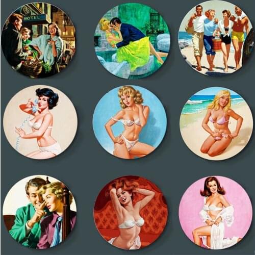 European Style Art Plate Arthur Saron Sarnoff Wall Plate Beautiful Wall Decorative Plate Living Room Restaurant Background