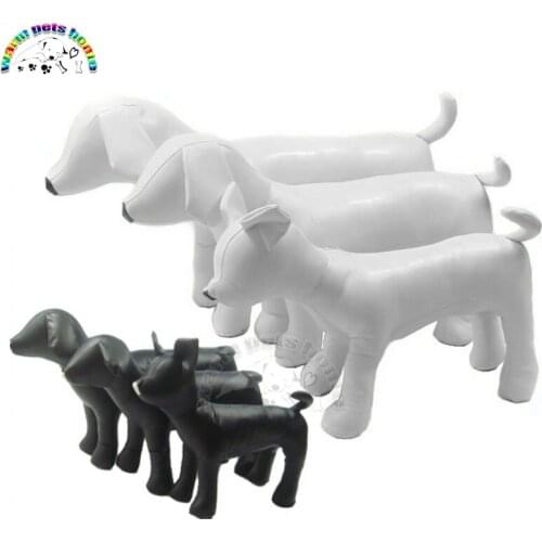 3pcs/lot Leather Dog Mannequins Standing Position Dog Models Toys Pet Animal Shop Display Mannequin