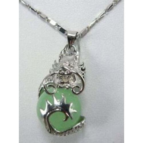 Jade Dragon Pendant & Necklace greenAA1 5.27