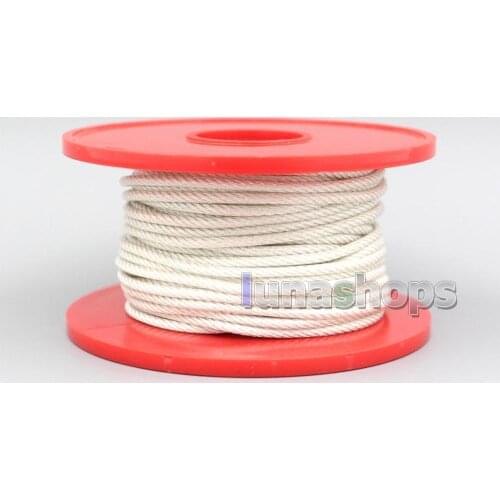 LN007058 litz 1.8mm 0.05mm*140 7N Pure OCC Copper Silver Plated 4 wire twisted around fiber Earphone Headphone DIY Custom Cable
