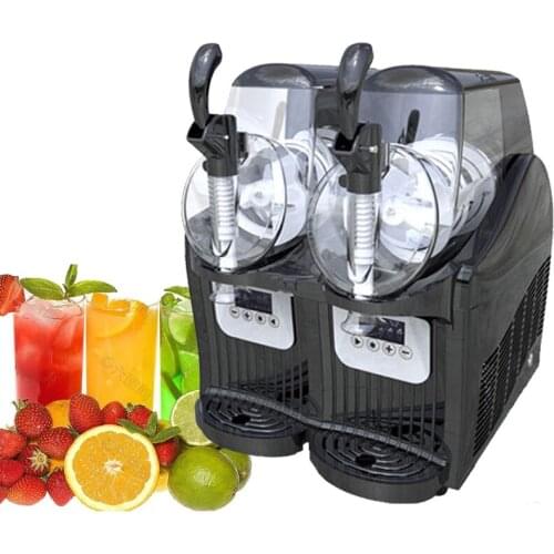 Automatic Double Slot Snow Melting Machine Snow Mud Ice Beverage Cold Drink Machine Snow Slush Ice Cream Machine 5L