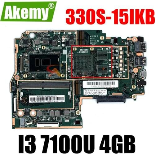Akemy For Lenovo 330S-15IKB Notebook Motherboard CPU I3 7100U RAM 4GB DDR4 Tested 100% Working New Product