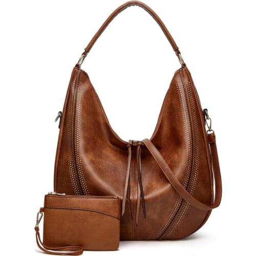 2021 New European American Classic Retro Shoulder Bag Large Capacity Womens Handbag High quality PU Leather Messenger Large Bag