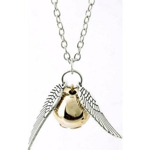 New Necklace Fine Jewelry Popular fall angel wing charm Snitch necklace jewelry retro Men Women General