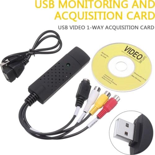 New Arrival USB 2.0 VHS to DVD Audio Video Converter Capture Card Scart Kit Portable Capture Car Adapter With Leads & Cable
