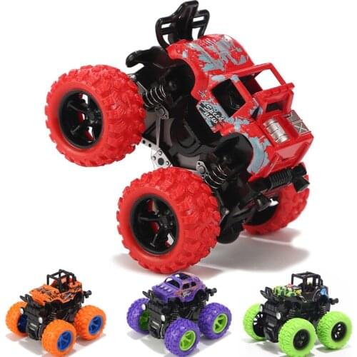 New Mini Inertial off-Road Vehicle Four-Wheel-Drive Plastic Children Toy Car Pull Back Stunt Car DS29