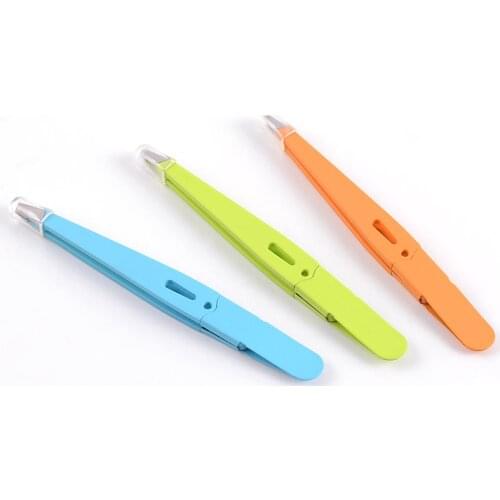 1PC Eyebrow Tweezer Set Soldering Eyelash Hair Beauty Professional Clip Depilatory Slanted Puller Titanium Makeup Tool for Men