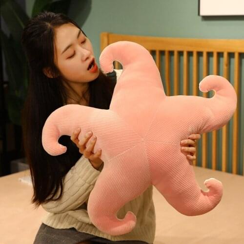 50cm/75cm Cute Starfish Plush Toy Stuffed Animal Soft Plushie Pillow Bed Sofa Floor Cushion Home Decoration Kids Girls Gift