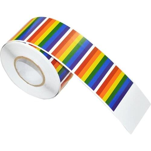 Practical 500 Pieces Gay Pride Rainbow Stickers On A Roll,Support Lgbt Causes,Pride Flag Labels For Gifts,Crafts,Envelope Sealin