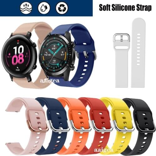 20mm 22mm Soft Silicone Band Strap for Huawei Watch GT 2 2e GT2 Pro Honor MagicWatch Band with fashional colors
