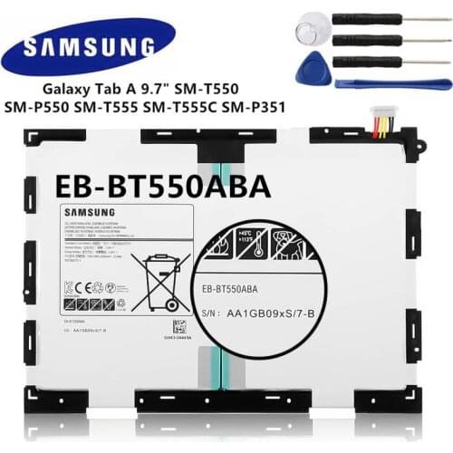 SAMSUNG Orginal Tablet EB-BT550ABE 6000mAh Battery For Samsung Galaxy Tab A 9.7" SM-T550 SM-P550 SM-T555 SM-T555C SM-P351