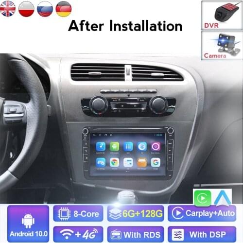 Android car radio 2 din radio car car DVD For VW Seat Leon 2 2005 2006 2007 2008 2009 2010 2011 GPS Navigation car audio stereo