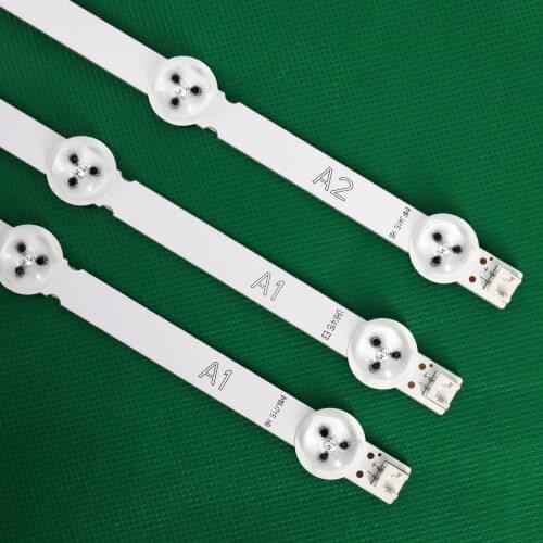 3pcs/set 630mm*12mm 7/8leds A1A2 LED Backlight Lamps Strips for LG 32"ROW2.1 Rev0.9 TV 6916L-1106A/1105A /1204/1205 100% New