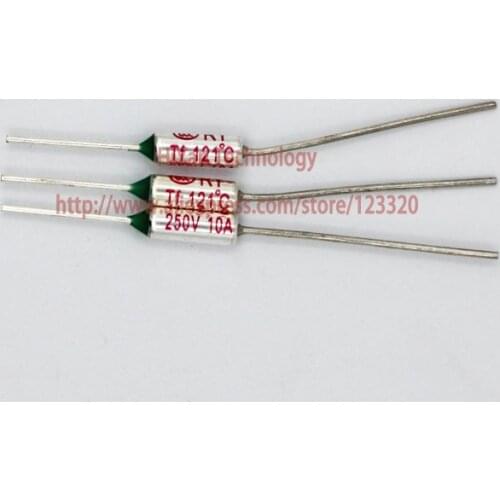 20pcs/lot) RY121 TF 121 Degree Celsius 121C 10A 250V Temperature Thermal Fuse