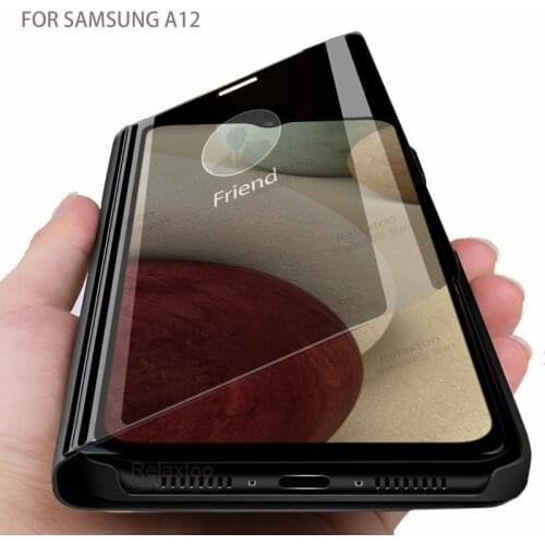 Smart mirror case for For Samsung Galaxy A12 flip stand book cover on Galaxy A12 A 12 12A leather coque cases 6.5'SM-A125F/DSN