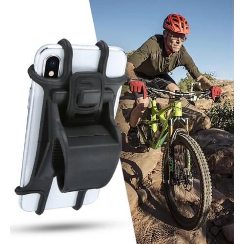 Universal Phone Holder Bicycle Holder For Phone Mobile Phone Bracket Bike Phone Non-Slip Silica Gel Support Bike Handlebar Stand
