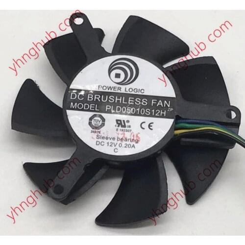 Power Logic PLD05010S12H DC 12V 0.20A 47X47mm 4-wire Server Frameless Fan