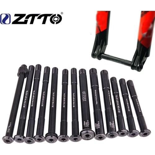 ZTTO Mountain Bike Thru axle Road Shaft Front Rear hub Skewers 12mm 15mm Wheel Axis Hub Shaft 15x100 12x142 12x100 12x148 15x110