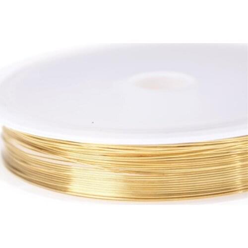 0.3/0.4/0.6/0.8mm 1 Roll Alloy Cord Silvery Golden Craft Beads Rope Copper Wires Beading Wire Jewelry Making